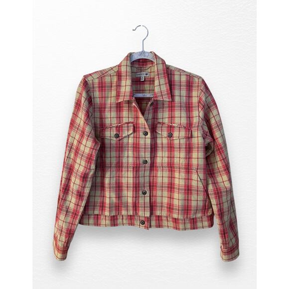 Toad&Co Plaid Jacket in Orange and Yellow - Picture 10 of 12